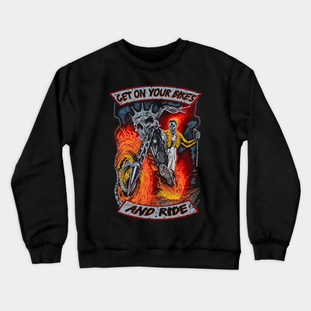 "RIDE" Crewneck Sweatshirt by joeyjamesartworx